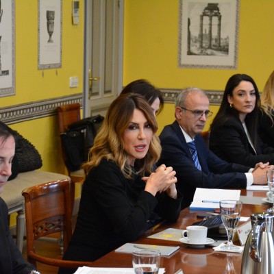 RCC Secretary General Majlinda Bregu at the event dedicated to the discussion on the Western Balkans EU integration, organised within the Spanish Presidency of Council of the European Union by the Elcano Royal Institute in Madrid on 23 November 2023 (Photo: RCC/Vicente Pecados)
