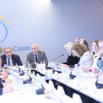 RCC Secretary General chairing 59th RCC Board meeting, in Sarajevo on 14 May 2025 (Photo: RCC/Jasmin Sakovic)