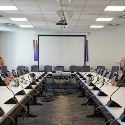RCC Secretary General Amer Kapetanovic met with Ambassador of EU Delegation to Serbia Emanuele Giaufret in Belgrade on 4 June 2025 (Photo: RCC/Lazar Vjestica)