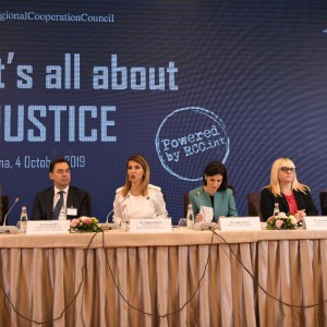 Opening of the High Level Regional Conference “It’s all about Justice”, on 4 October 2019, in Tirana. (Photo: RCC/Armand Habazaj) 