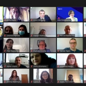Participants of 3rd Plenary meeting of the Western Balkan Network Tackling Undeclared Work held via zoom platform under the RCC-implemented and EU-funded ESAP 2 project, 16 April 2021 (Photo: RCC/ESAP2) 