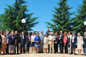 Ministers of Culture of Bosnia and Herzegovina, Croatia, Montenegro and Serbia met in Ohrid, on 28 June where they handed over a joint nominations dossier to the UNESCO Secretary General, Irina Bokova (Photo courtesy of Ministry of Culture of The Former Yugoslav Republic of Macedonia)