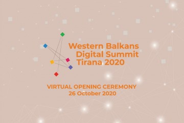 Tirana to host the 3rd Western Balkans Digital Summit, taking place 26 October - 2 November 2020