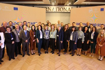 Participants of the ESAP 2 hybrid event Employment and Social Affairs, Tirana, 12-13 2021 (Photo: RCC ESAP2/Ani Media)
