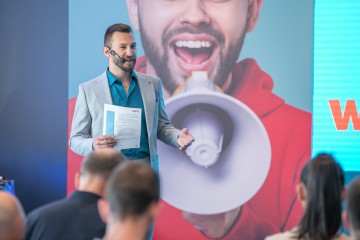 Team Leader of RCC's Western Balkans Youth Lab (WBYL) Ognjen Markovic at the Final Conference on Youth Policy Lab on Youth Unemployment, in Budva on 14 June 2022 (Photo: RCC/Danilo Papic)