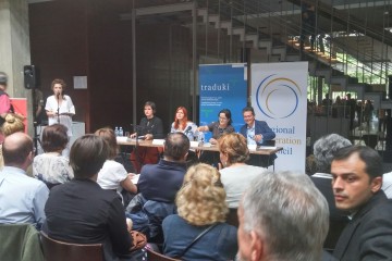 RCC supports two award winning authors from Bosnia and Herzegovina, Lejla Kalamujić (Sarajevo) and Tanja Stupar-Trifunović (Banja Luka), presenting their work to the Belgrade audience at the National Library of Serbia, on 14 June 2016. (Photo: RCC/Ratka Babic)