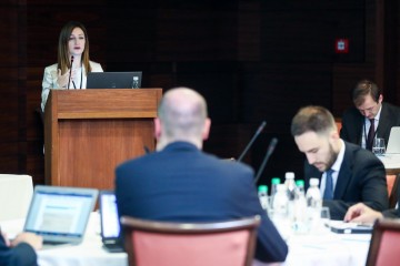 Maja Handziska Trendafilova, Head RCC's Programme Department, opening the regional workshop on undeclared work in the Western Balkans, in Sarajevo on 15 October 2019 (Photo: RCC/Armin Durgut) 