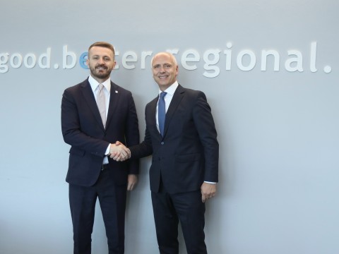RCC Secretary General Amer Kapetanovic welcomes Montenegro's Minister of Public Administration Marash Dukaj at RCC Secretariat in Sarajevo on 10 July 2026 (Photo: Jasmin Sakovic)