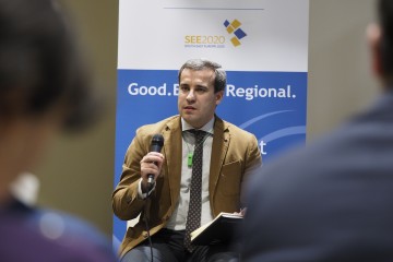 RCC Expert on Governance for Growth, Radu Cotici, at the premiere of the RCC funded documentary 