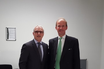 Goran Svilanovic, Secretary General of the RCC (left) with Andrew Page, Western Balkans Summit 2018 Coordinator at UK Foreign and Commonwealth Office , in a meeting in London, 30 October 2017 (Photo: RCC/Vesselin Valkanov)  