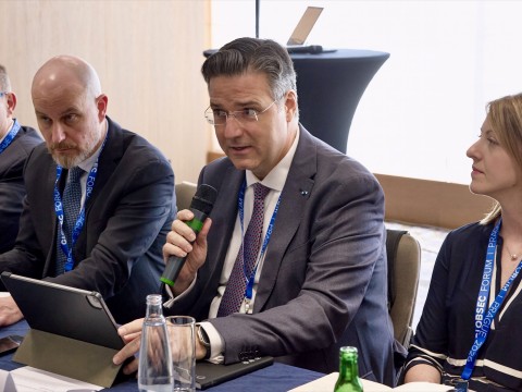 RCC's Head of Political Department Pavle Jankovic at the RCC co-hosted panel on the sidelines of GLOBSEC, in Prague on 22 May 2026 (Photo: GLOBSEC) 