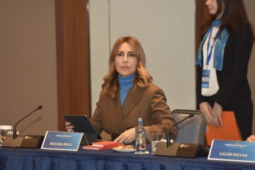 The Secretary General of the Regional Cooperation Council (RCC), Majlinda Bregu, took part at the Western Balkans Meets EU, a WB leaders' meeting in Skopje on 22 January 2024 (Photo: RCC/Dimitar Miladinov)