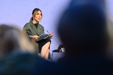 RCC Secretary General Majlinda Bregu at FESTA Forum in Tirana (Photo: RCC/Armand Habazaj)