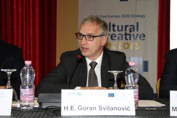 RCC Secretary General, Goran Svilanović, at the eleventh meeting of the RCC Task Force on Culture and Society, in Durres, Albania, on 29 April 2015. (Photo RCC/Mimika Loshi)