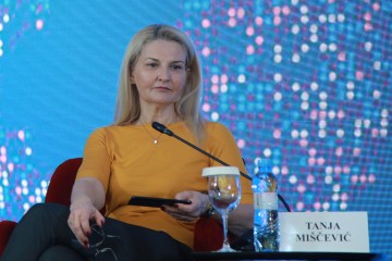 RCC Deputy Secretary General Tanja Miscevic speaking at the Regional Diaspora Forum held in Belgrade in hybrid format on 24 February 2022 
 (Photo: RCC/Milos Miskov)