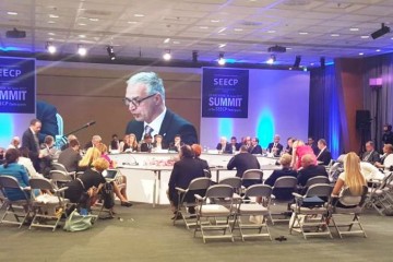 RCC Secretary General presenting organisation’s work at meeting of SEECP Foreign Affairs Ministers and Summit of Heads of State and Government in Dubrovnik, 30 June 2017 (Photo: RCC/Ratka Babic)