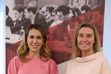 RCC Secretary General Majlinda Bregu with the Rector of College of Europe Federica Mogherini in Bruges on 23 October 2023 (Photo: Jerome Hubert) 
