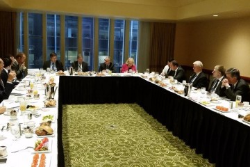 RCC Secretary General, Goran Svilanovic (seventh right), at a meeting on 30 September 2015 in New York, USA. (Photo: RCC/Natasa Mitrovic)