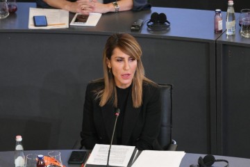 Secretary General Majlinda Bregu at the Western Balkans Digital Summit, in Tirana on 2 November 2020 (Photo: RCC/Armand Habazaj)
