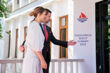 RCC Secretary General Bregu and President of Montenegro Milatovic at SEECP Summit in Podgorica, 27 June 2023