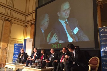 RCC Secretary General, Goran Svilanovic(first left), at the Friends of Europe's conference 'Balkan Partnership, strengthening the Region’s ties”, in Brussels on 16 February 2016. (Photo: @pvengu)