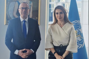 RCC Secretary General Majlinda Bregu met with the WHO Europe Regional Director Hans Kluge on the margins of the WHO Forum, in Copenhagen on 3 March 2023 (Photo: RCC) 