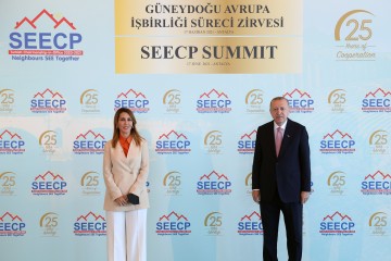 RCC Secretary General Majlinda Bregu with Recep Tayyip Erdogan, President of Turkey at the SEECP Summit held in Antalya on 17 June 2021 (Photo: RCC/Murat Yilmiz)