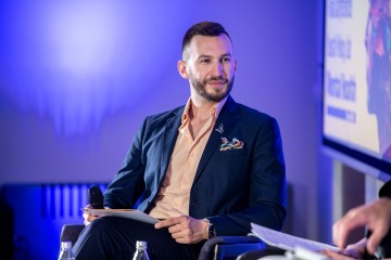 Team Leader of RCC's Western Balkans Youth Lab (WBYL) Ognjen Markovic at Final Conference of Youth Policy Lab on Youth Mental Health in Belgrade on 21 June 2023 (Photo: RCC/Nemanja Brankovic)