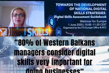 Tanja Miščević, Deputy Secretary General of the Regional Cooperation Council (RCC) at the webinar on Development of National Digital Skills Strategies, co-organized by RCC and International Telecommunication Union (ITU)