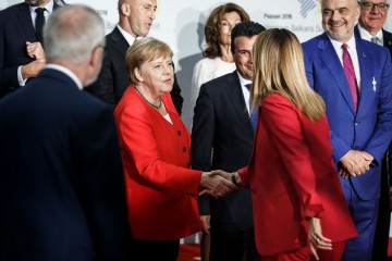 RCC Secretary General, Majlinda Bregu with German Chancellor, Angela Merkel at the Western Balkans Leaders’ Summit in Poznan, Poland, 5 July 2019 (Photo: Courtesy of German Government) 