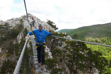 Via Ferata is one of the adventure tourism attractions along newly developed Mokra Gora Mountain trail (Photo: Institute for Territorial Economic Development)  