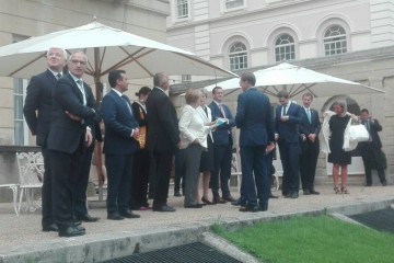 RCC Secretary General, Goran Svilanovic, with European leaders at Western Balkans London Summit, 10 July 2018, London, UK. (Photo: RCC)