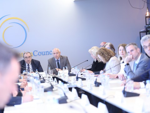 RCC Secretary General chairing 59th RCC Board meeting, in Sarajevo on 14 May 2025 (Photo: RCC/Jasmin Sakovic)