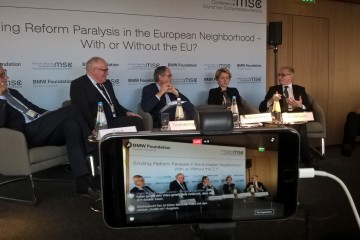 RCC Secretary General, Goran Svilanovic (first right), at the panel “Ending Reform Paralysis in the European Neighbourhood – with or without the EU” organised by the BMW Foundation onset of the 53rd Munich Security Conference, on 17 February 2017. (Photo: BMW Foundation)