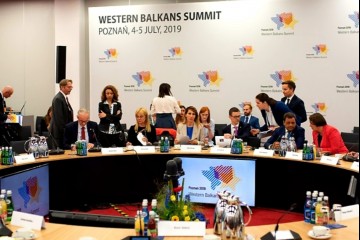 RCC Secretary General, Majlinda Bregu addressed Western Balkans’ Economy Ministers at the Ministerial Panel on Regional Economic Area at the WB Summit in Poznan, Poland, 4 July 2019 (Photo: RCC/Erik Witsoe)
