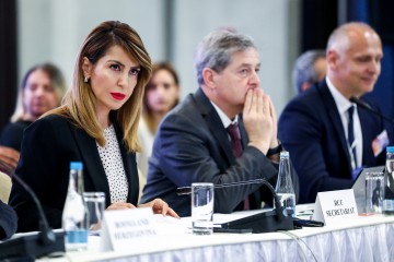 Majlinda Bregu opening the first RCC Annual Meeting in a capacity of organization's Secretary General, in Sarajevo on 8 July 2019 (Photo: RCC/Armin Durgut)