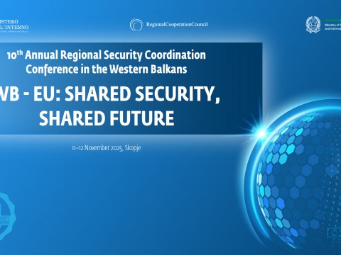 10th RCC Regional Security Coordination Conference to take place in Skopje on 11-12 November 2025 (Design: Samir Dedic) 