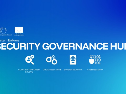 The Western Balkans Security Governance Hub is the Regional Cooperation Council’s flagship platform for initiative for strengthening coordination and effectiveness in security governance in the region, funded by the European Union (Design: RCC/Sara Miftari)