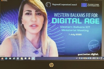 RCC Secretary General Majlinda Bregu hosting Western Balkans ICT Ministerial Meeting: ‘Western Balkans fit for Digital Age’ (Photo: RCC/Emina Basic)