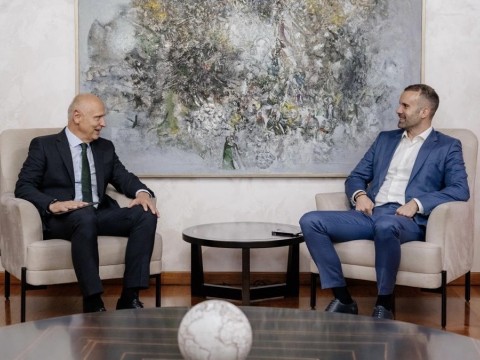 RCC Secretary General Amer Kapetanovic met with Prime Minister of Montenegro Milojko Spajić in Podgorica on 7 September 2026 (Photo: Curtsy of Government of Montenegro)