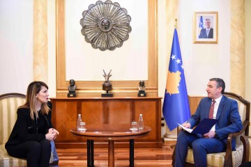 RCC Secretary General Majlinda Bregu and Speaker of the Parliament Kadri Veseli, on 18 January 2019 in Pristina. (Photo: Courtesy of the Office of the Speaker of the Parliament)
