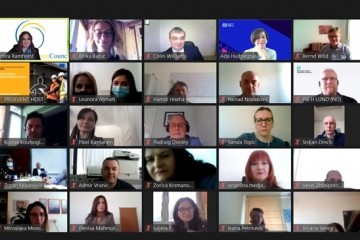 Participants of 3rd Plenary meeting of the Western Balkan Network Tackling Undeclared Work held via zoom platform under the RCC-implemented and EU-funded ESAP 2 project, 16 April 2021 (Photo: RCC/ESAP2) 