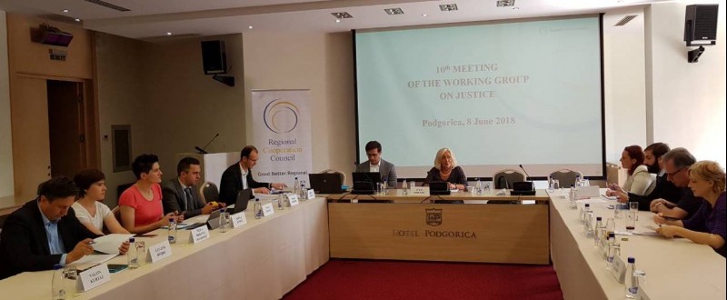 10th meeting of the Western Balkans Working Group on Justice (WB WGJ), in Podgorica, 8 June 2018 (Photo: RCC/Elvira Ademovic)