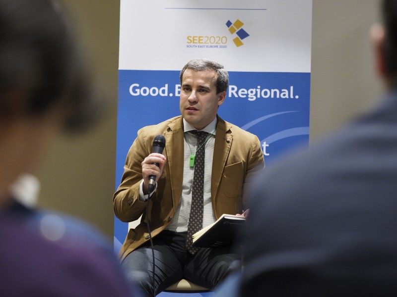 RCC Expert on Governance for Growth, Radu Cotici, at the premiere of the RCC funded documentary