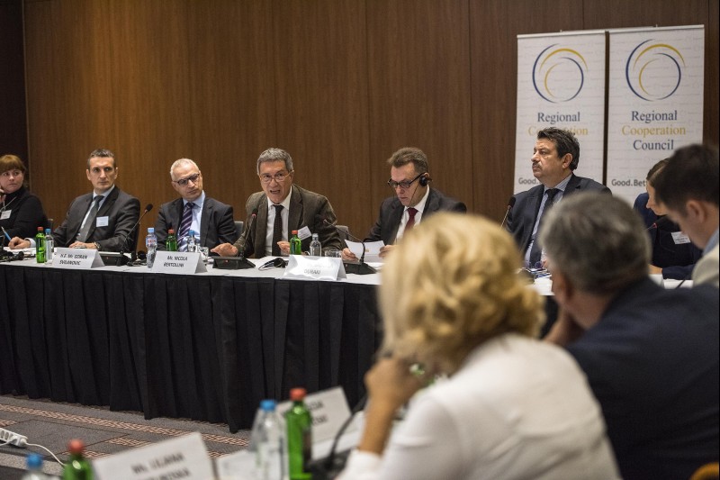 Participants of the 3rd Ministerial Panel on Environment and Climate Action in the Western Balkans, on 21 November 2018 in Skopje (Photo: RCC/Robert Atanasovski)