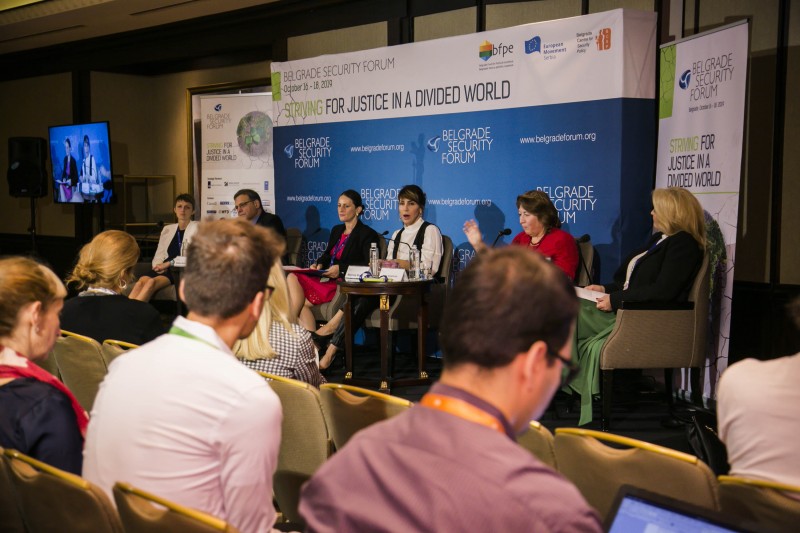 Majlinda Bregu, RCC Secretary General took part in the Belgrade Security Forum’s panel discussion “Image of the future: A green, more developed Western Balkans“ in Belgrade, 18 October 2019 (Photo: Belgrade Security Forum)