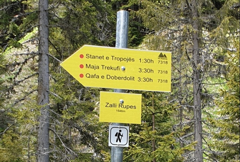 New marking is making it easier to navigate Accursed Mountains. (Photo: Community Development Fund)