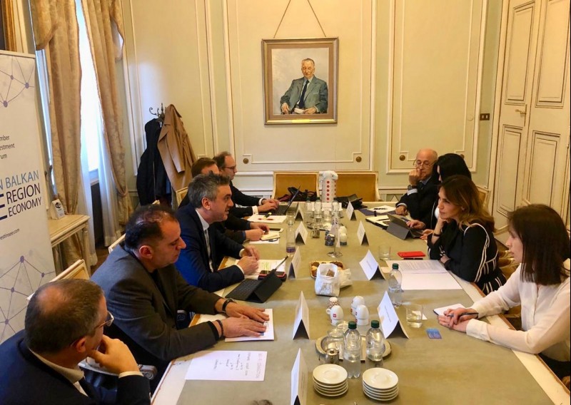 Majlinda Bregu, Secretary General of the RCC in the meeting with Chamber of Investment Forum of the Western Balkan Six in Trieste, 7 March 2019 (Photo: Courtesy of WB6 CIF)