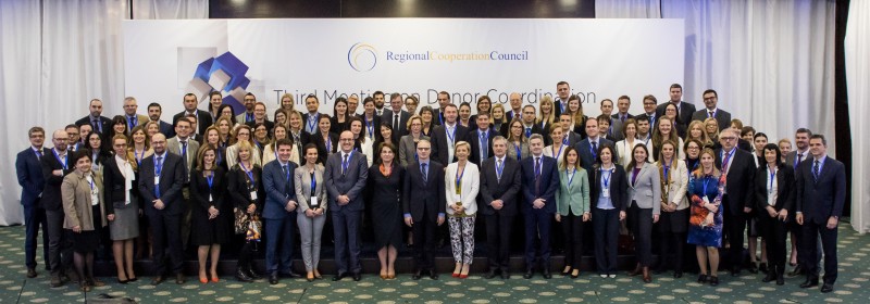 Participants of the Third Meeting on Donor Coordination in the Western Balkans, organized by RCC on 16 March 2017, in Sarajevo, BiH. (Photo: RCC/Haris Calkic)