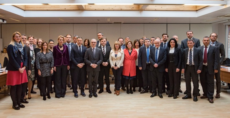 Participants of the first Meeting of MAP Coordinators, held in Brussels on 31 October 2017. (Photo: RCC/Jerome Hubert)